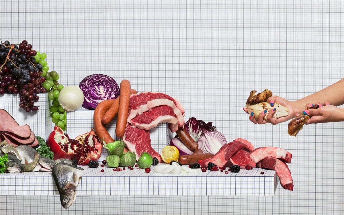 Charlie White Still Life of Meats with Taker, 2014. Loock gallery Berlin