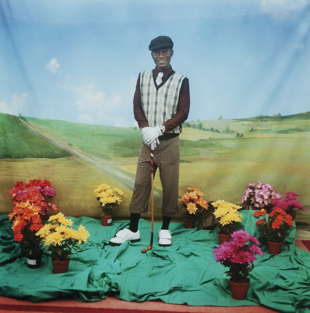 Le Golfeur Autoportrait Série TATI Photographie couleur 1997 120 x 120 cm