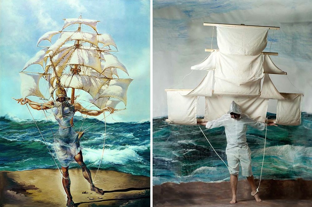 "Le navire" de Salvador Dali, refait par Justin Nunnink / © "Remake: Master Works of Art Reimagined", Jeff Hamada