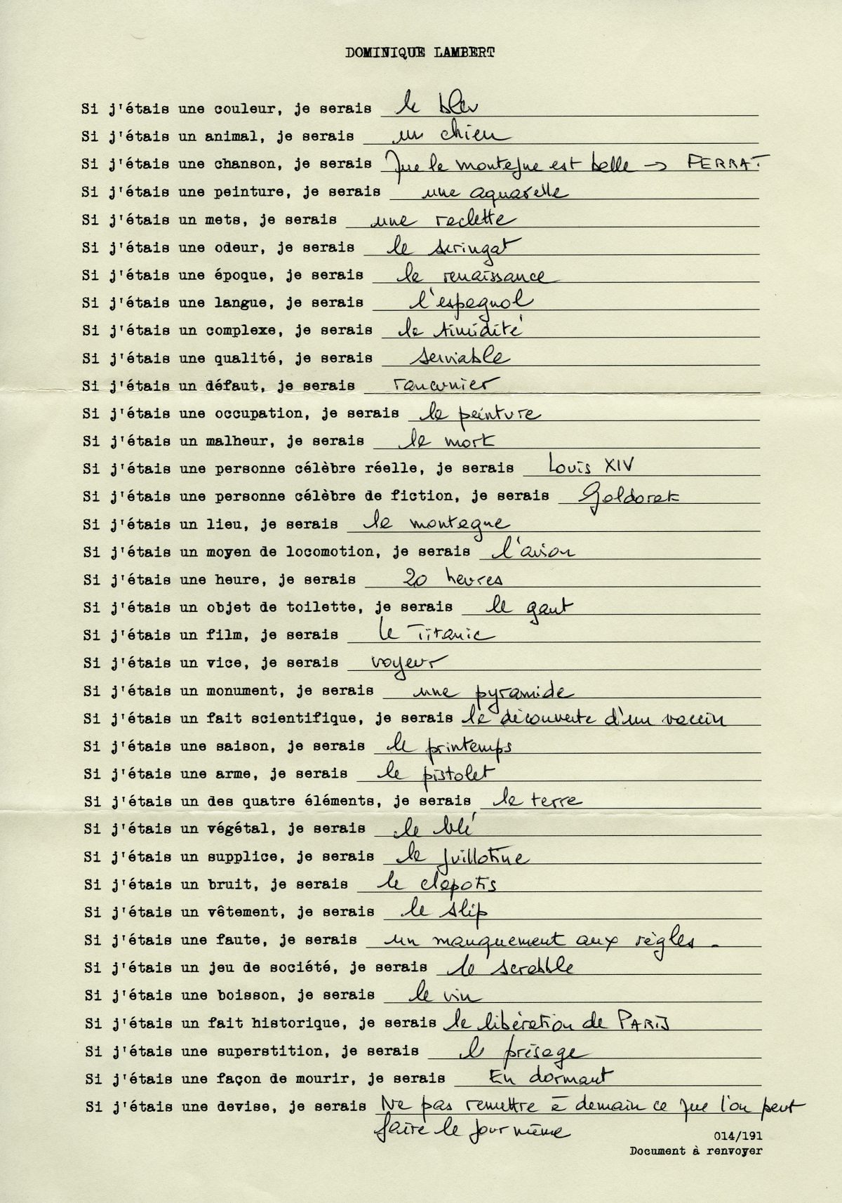 Qui est Dominique Lambert