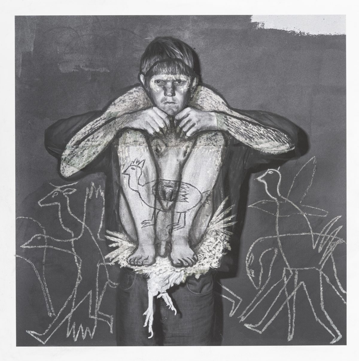 Unleashed, 2016, dessin sur photographie © Roger Ballen - Hans Lemmen, Collection privee