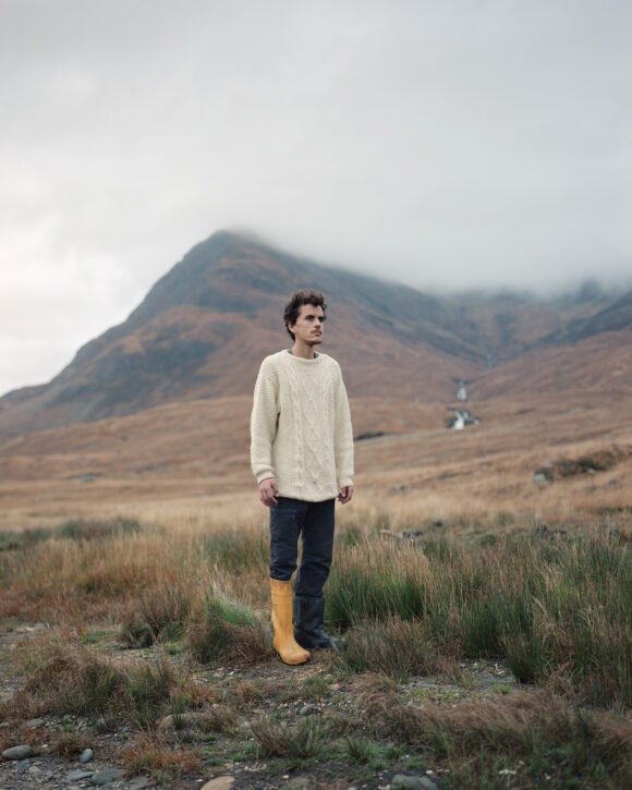 Giles at Camasunary Bothy, Isle of Skye, Scotland. From "Black Dots" © Nicholas White