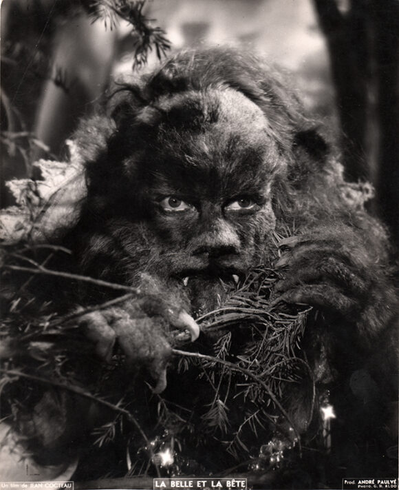 LA BELLE ET LA BETE Jean Marais, la Bête, film de Jean Cocteau, 1946.