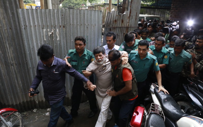 Shahidul Alam emmené au tribunal, 6 août 2018
