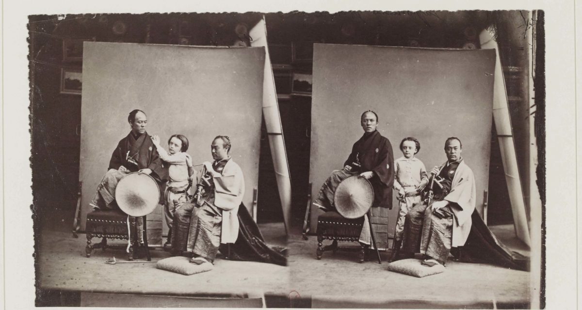 Félix Nadar, Paul Nadar enfant et deux membres de l’ambassade japonaise, 1862 BnF, département des Estampes et de la photographie