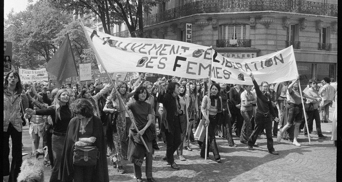 Manifestation du premier mai : de Nation à Bastille, des membres du MLF défilent, Paris, 1er Mai 1971. © Élie Kagan / La contemporaine