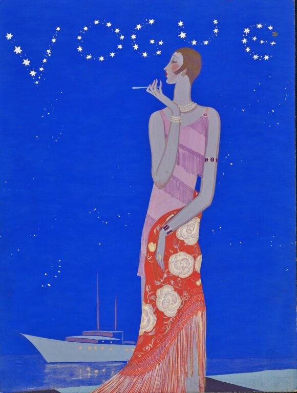 EDUARDO GARCIA BENITO, Woman wearing a pink floral printed flapper dress, 1926, Vogue © Condé Nast